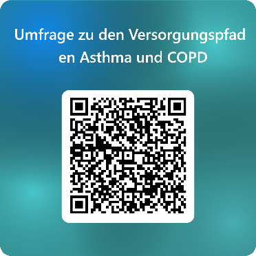 QR-Code: Umfrage zu den Versorgungspfaden Asthma und COPD